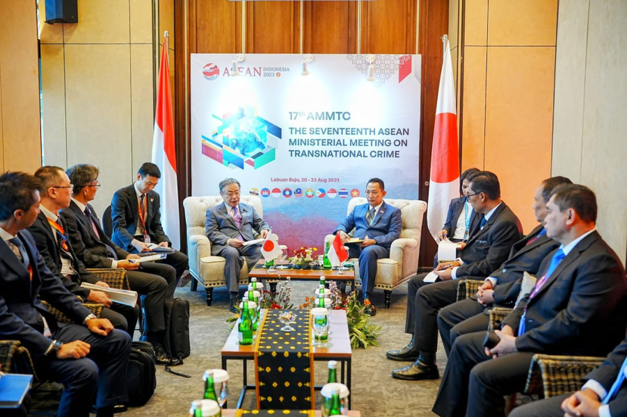 Pertemuan AMMTC ke- 17 di Labuan Bajo, Gerbang Polri dan ASEAN Jaga Kawasan dari Kejahatan Transnasional