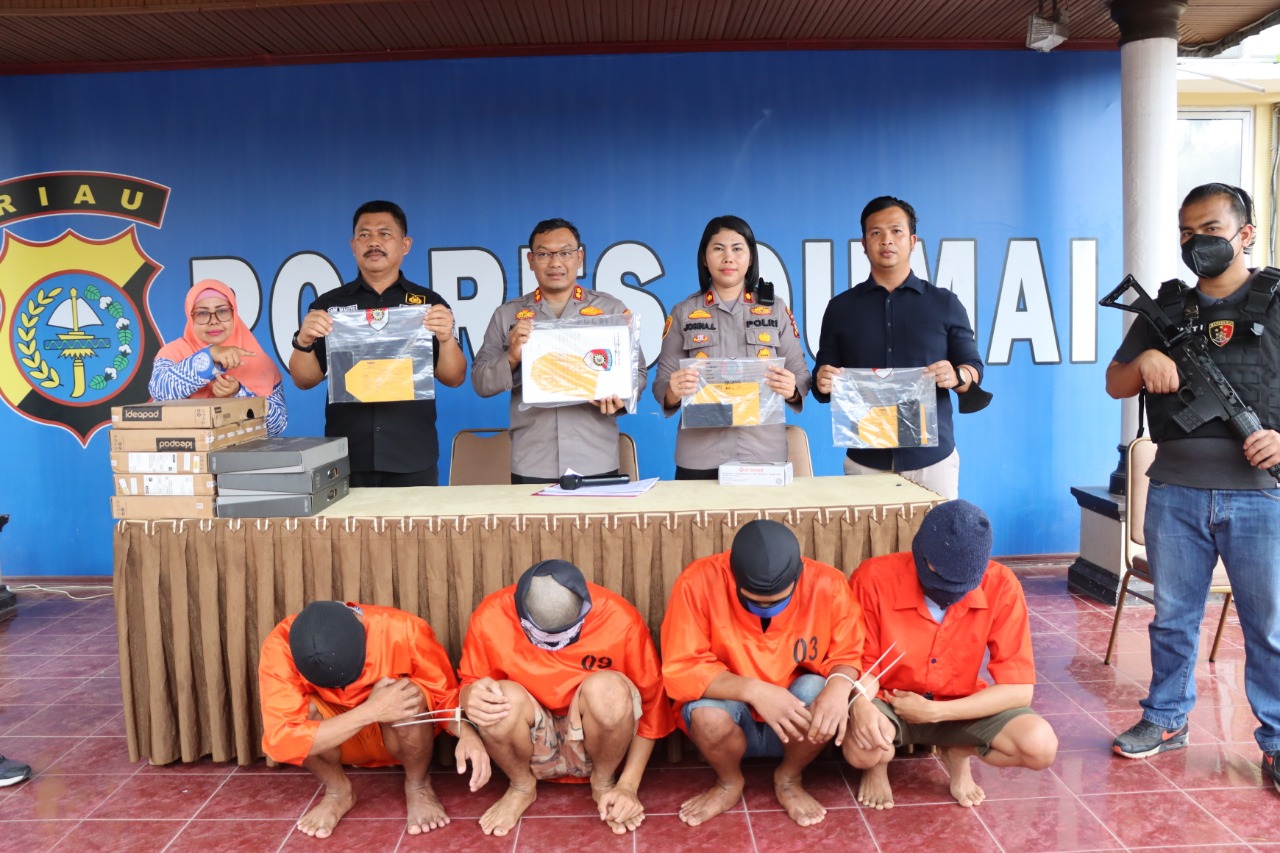Polres Dumai Berhasil Ungkap Tindak Pidana Pencurian di SMP Negeri 2
