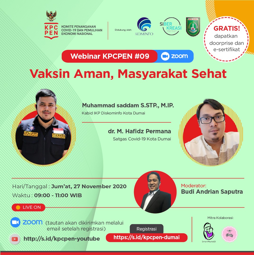 Diskominfo Dumai Dan KPCPEN Gelar Webinar