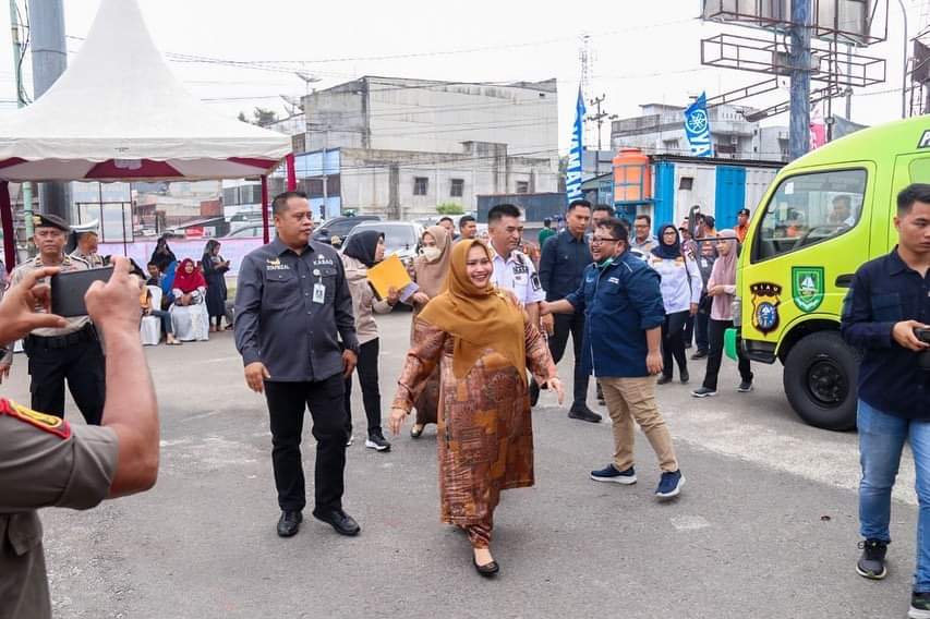 Tinjau Pos Pengamanan Lebaran, Bupati Kasmarni Beri Apresiasi