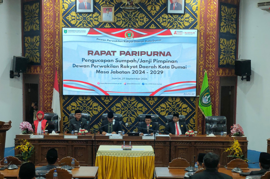 Agus Miswandi Resmi Jabat Ketua Definitif DPRD Dumai 2024-2029