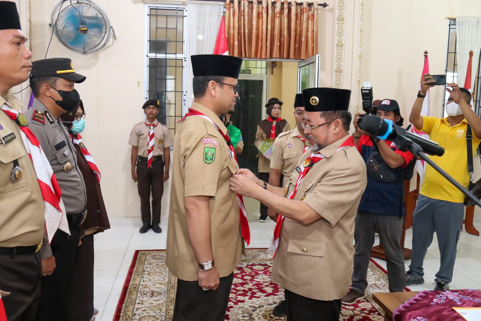 Ketua Kwarcab Pramuka Bengkalis, Lantik 40 Orang Pengurus Gerakan Pramuka Kwartir Ranting Rupat