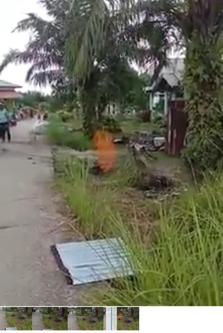 Pipa Gas di Rumah Warga Tanjung Palas Bocor dan Mengeluarkan Api