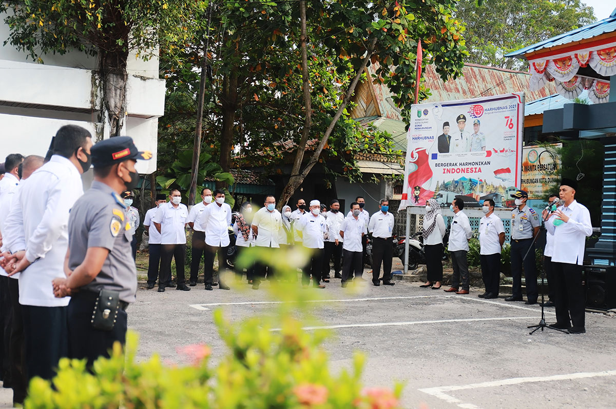 Apel Dikantor Dishub, Wako Dumai Berpesan Jaga Team Work