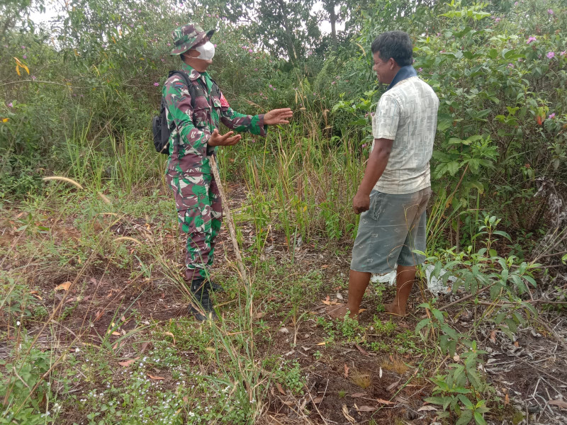 Giat Sosialisasi Cegah Karhutla Oleh Serda Priyo