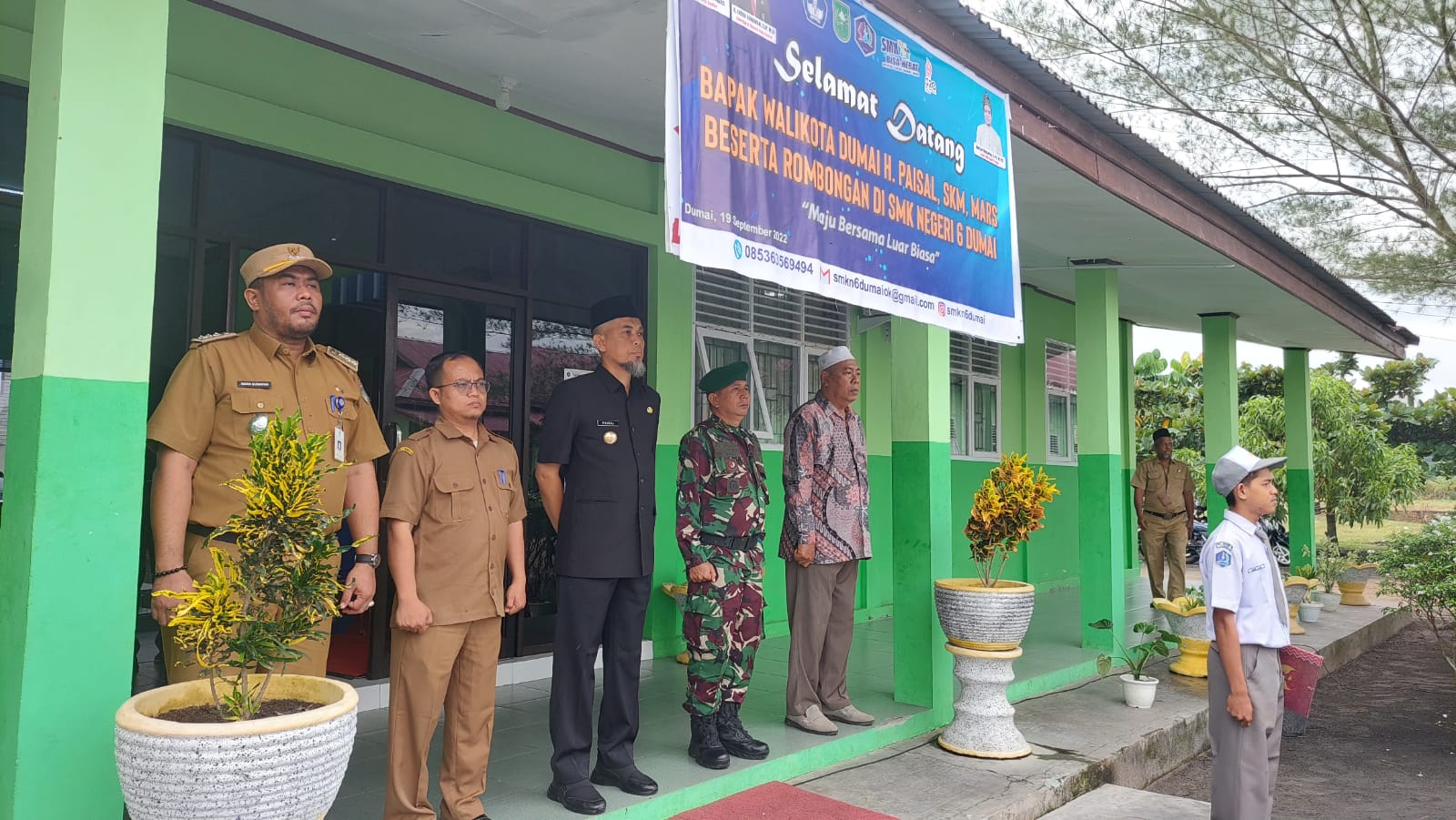 Danramil PWK 04/Medang Kampai Hadiri Kegiatan Upacara Bersama Walikota