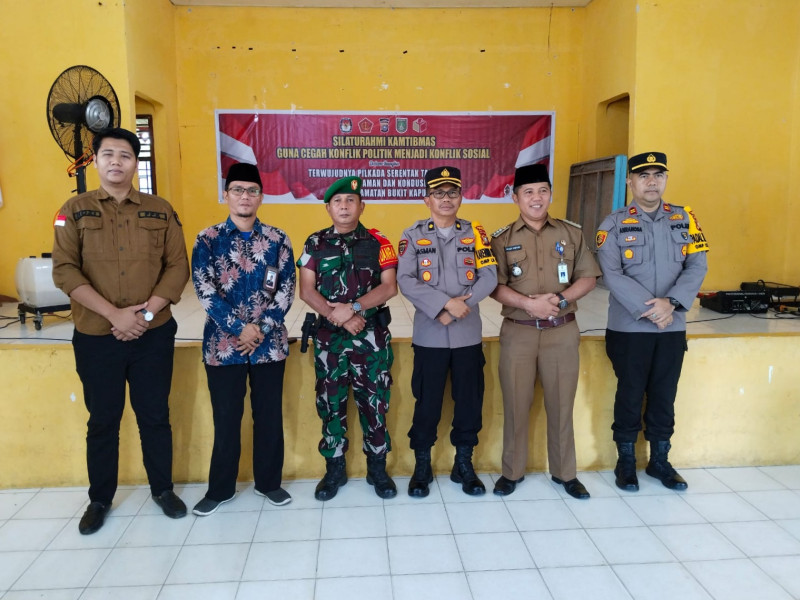 Danramil 02/BK Hadiri Silaturahmi Kamtibmas di Aula Kantor Camat Bukit Kapur