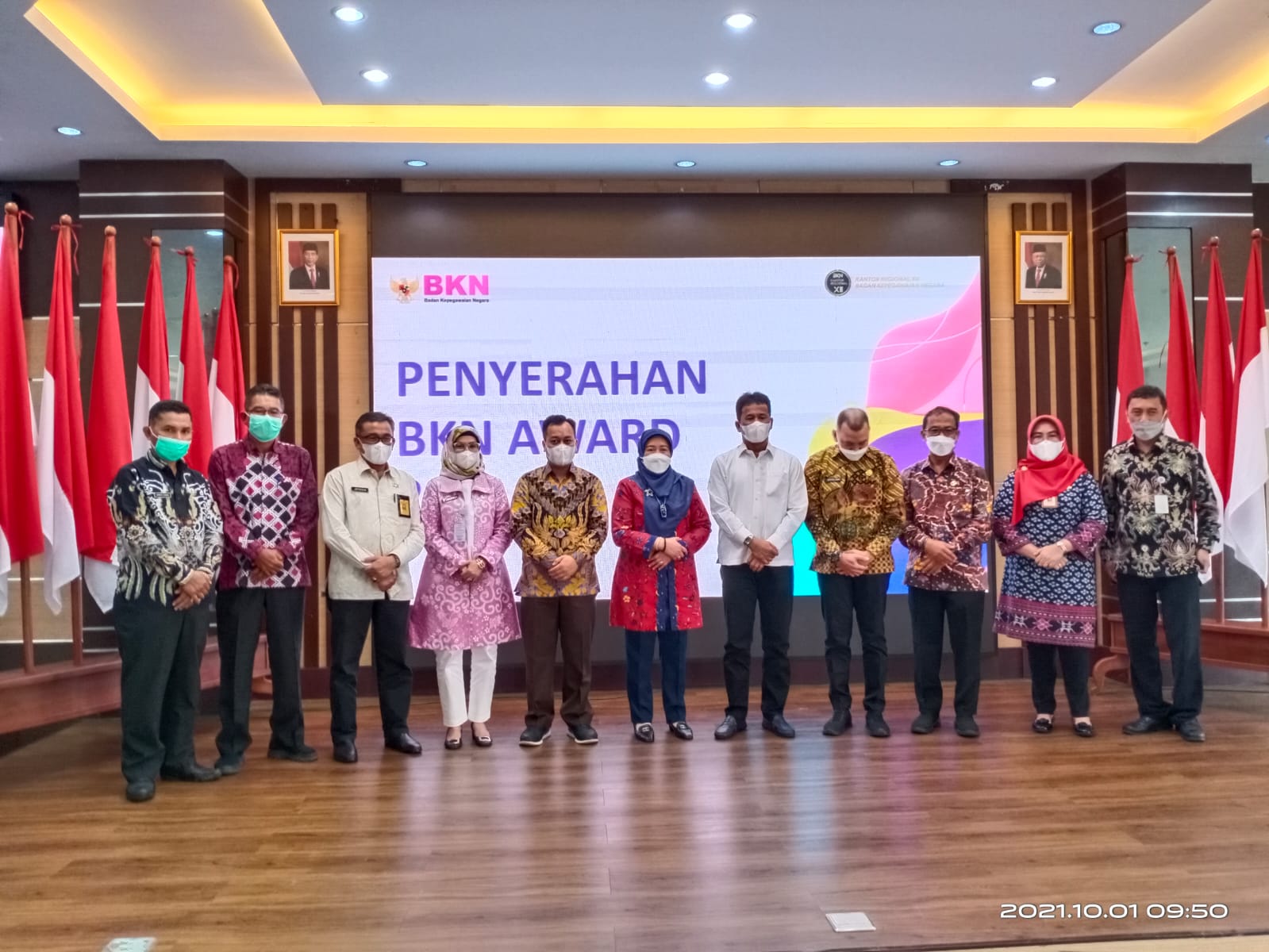 Pemkab Lingga, Terima Penghargaan Peringkat Pertama BKN Award 2021