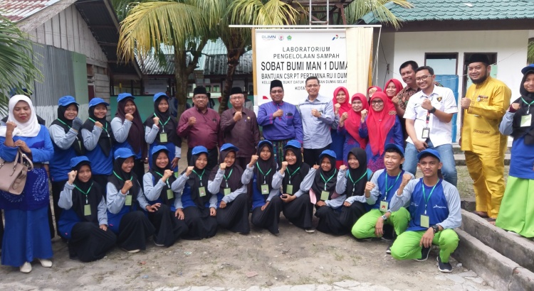 Sekolah Adiwiyata Binaan CSR Pertamina RU II Dumai Luncurkan Ekstrakurikuler Sobat Bumi