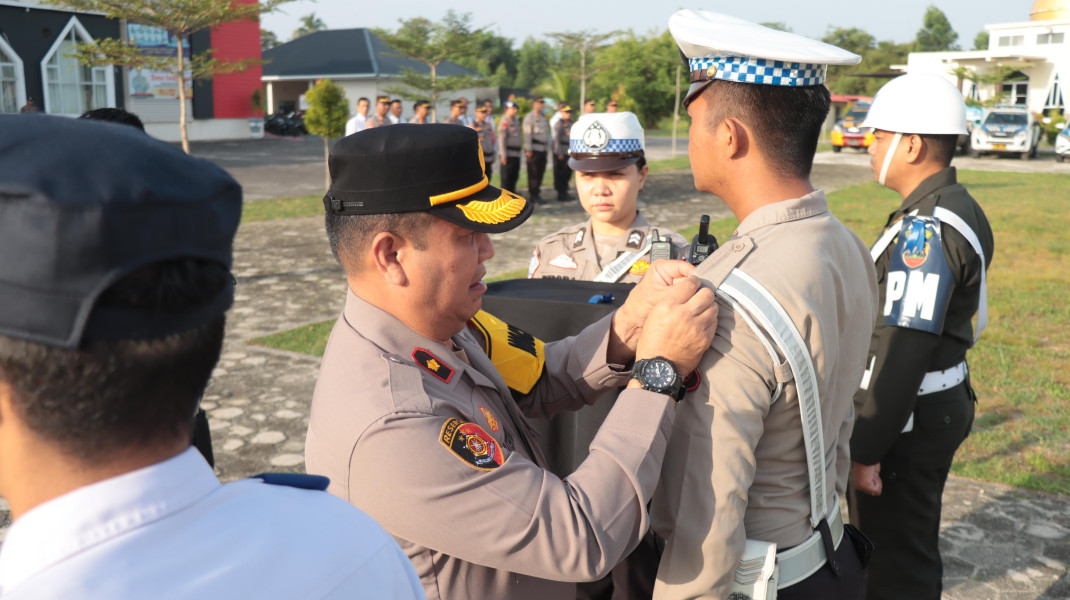 Polres Kep Meranti Gelar Pasukan Operasi Keselamatan Lancang Kuning 2025