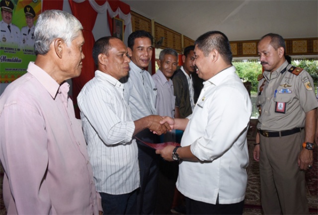 2 Ribu Warga Bengkalis Kurang Mampu Terima Sertifikat Tanah Gratis