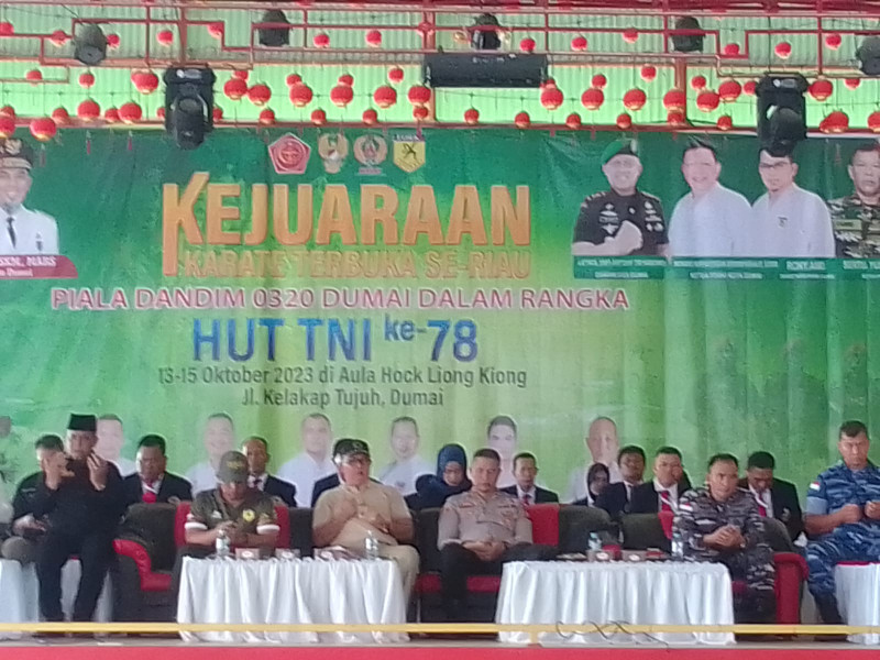 Atlet Karate se Provinsi Riau Ikuti Kejuaraan Dandim 0320/Dumai Cup