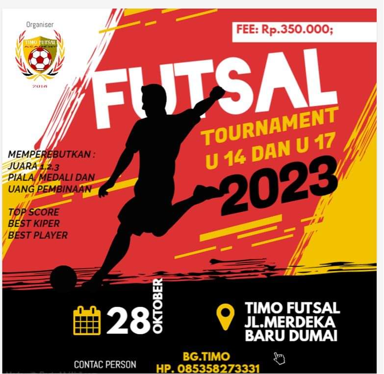 Buruan Daftar, Timo Futsal Gelar Turnamen U-14 dan U-17