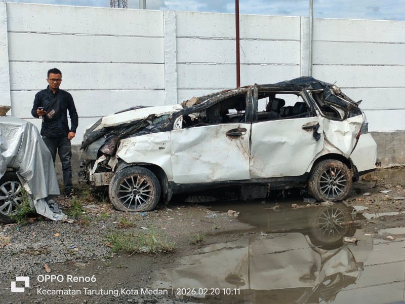 Musibah Kendaraan Jalan Lintas Sipirok - Tarutung, Unit Gakkum Satlantas Polres Tapanuli Utara Siap Layani 24 Jam