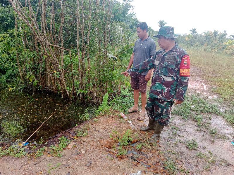 Sertu Mahyudin Patroli dan Laksanakan Sosialisasi Pencegahan Karhutla