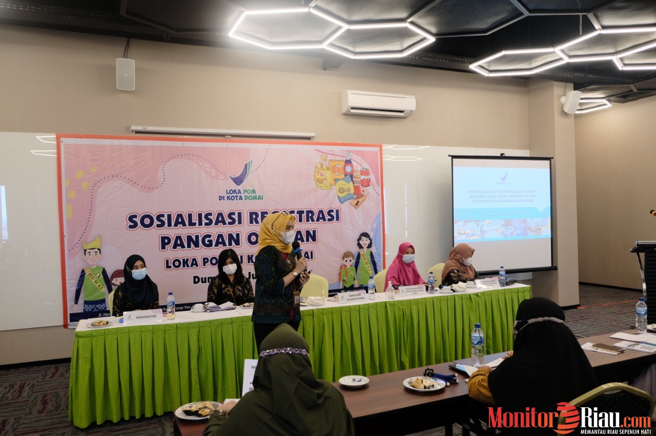 Pelaku Usaha UMKM Dumai Mengikuti Sosialisasi Registrasi Pangan Olahan