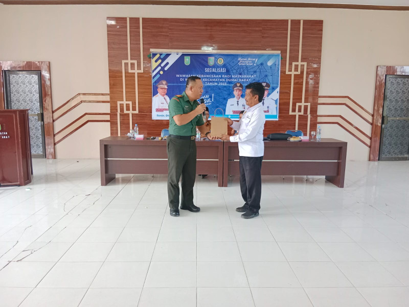 Wadanramil 01, Kapten Arh M.I Daulay Berikan Wasbang Kepada Masyarakat