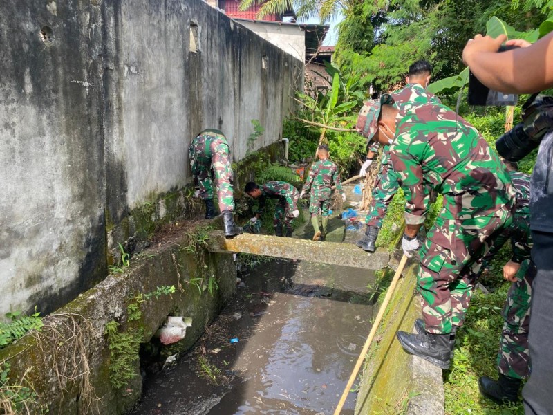 TMMD Kodim 0303/Bengkalis Wujudkan Kepedulian Lingkungan di Kecamatan Mandau