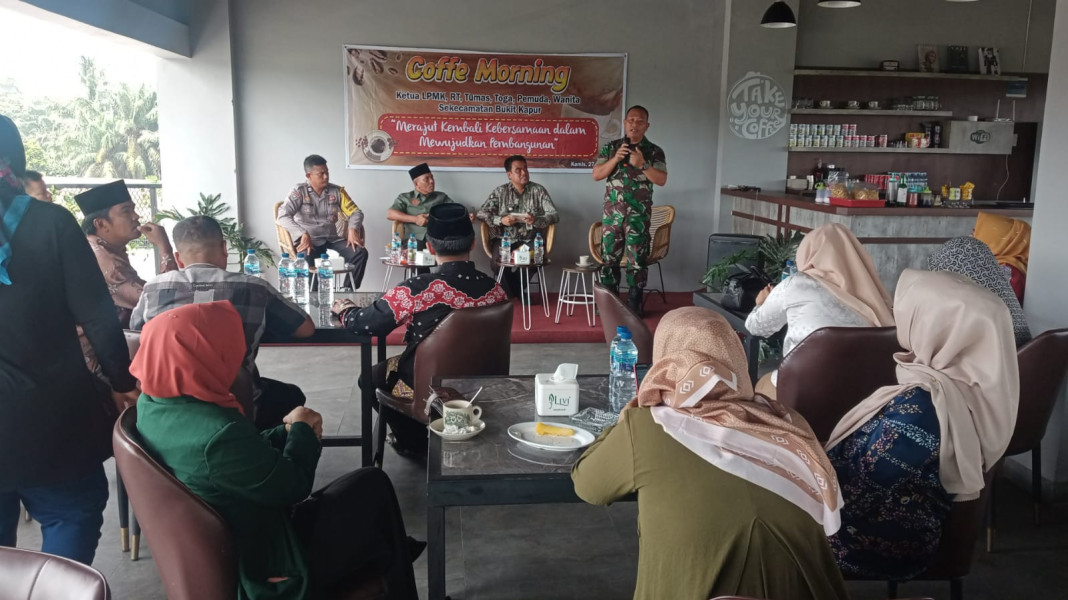 Di Acara Coffe Morning, Danramil 02 BK Dengarkan Masukan Dari Masyarakat