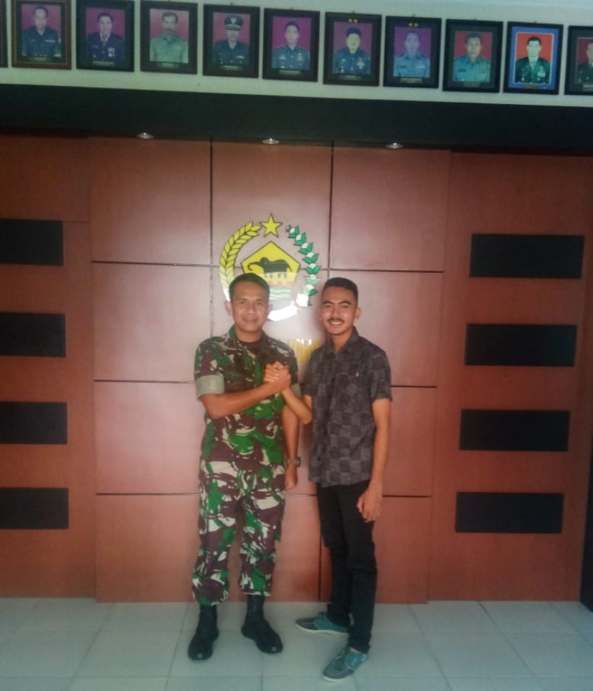 HMI Tembilahan Silaturahmi Ke Kodim 0314/Inhil