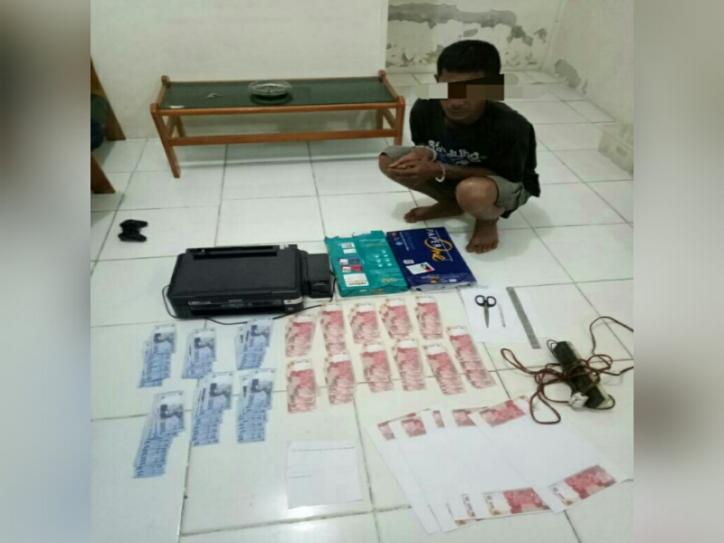 Lakukan Pemalsuan Uang, warga Simpang Karet KM 14 Desa Boncah ditahan polisi