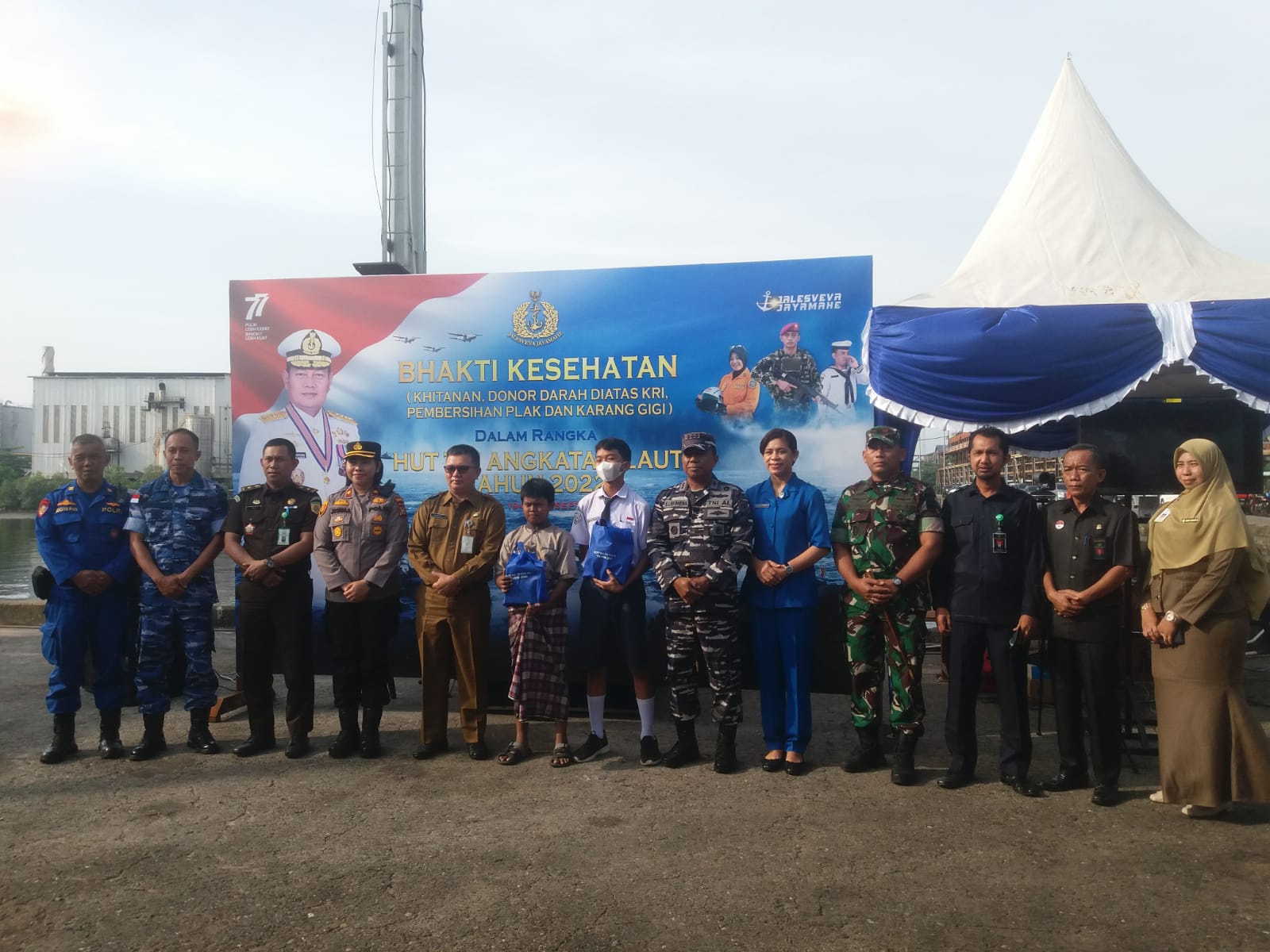 Dandim 0320/Dumai Menghadiri Kegiatan Bhakti Kesehatan Sempena HUT TNI AL 2022
