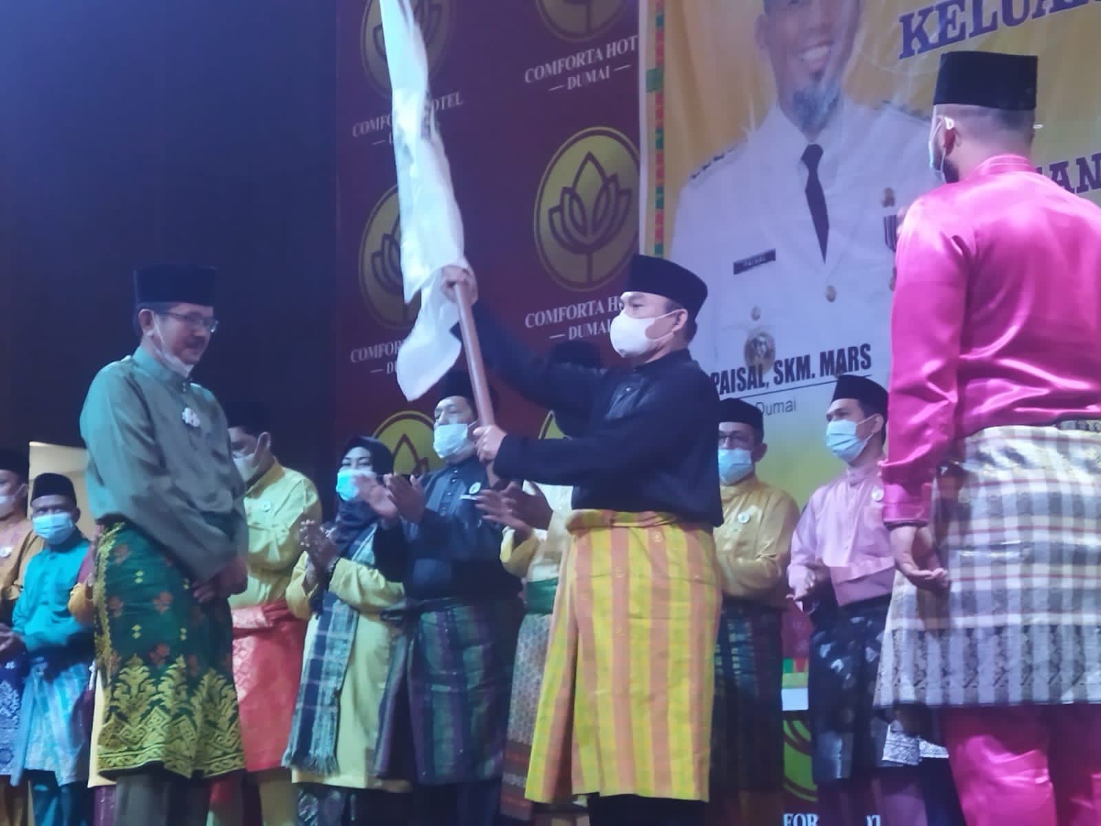 Sekda Dumai Melantik Pengurus IK-Rohul Kota Dumai Priode 2021-2024 Dihadiri Wagub Riau
