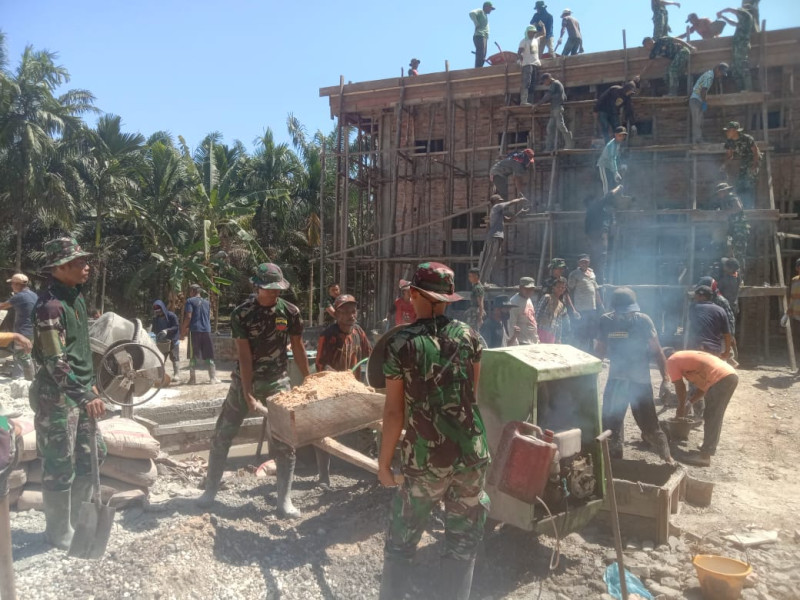 Dikomandoi Letkol Inf Antony Tri Wibowo, Pembangunan Mesjid As-Salam Bantuan Kodim 0320/Dumai Terus Dilaksanakan