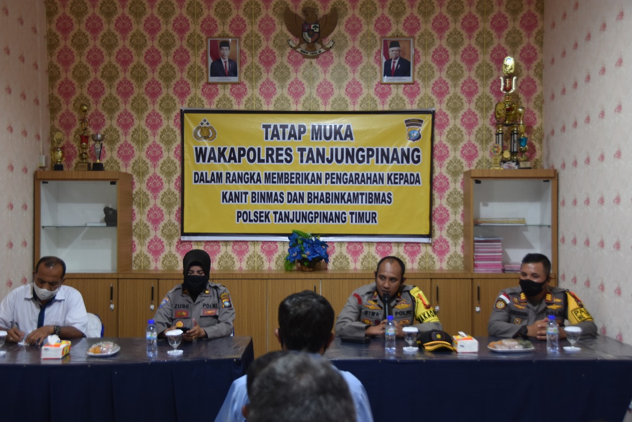 Gelar Tatap Muka, Wakapolres Tanjungpinang Beri Pencerahan Personil Polsek Tanjungpinang Timur