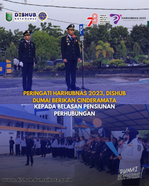 Peringati Harhubnas 2023, Dishub Dumai Berikan Cinderamata Kepada Belasan Pensiunan Perhubungan