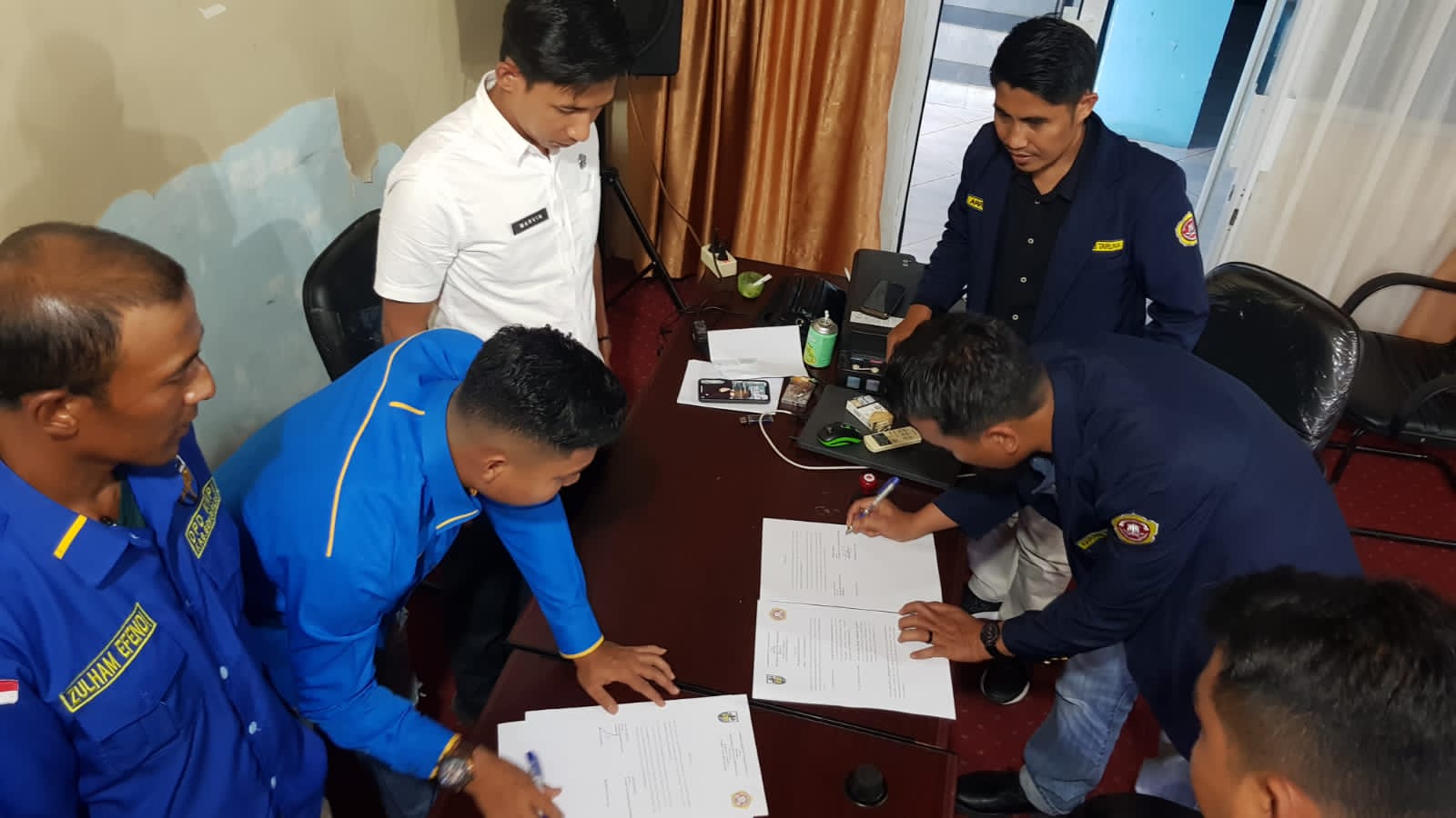 DPD KNPI dan Karang Taruna Kabupaten Bengkalis Teken MoU Kerjasama Pemberdayaan Pemuda