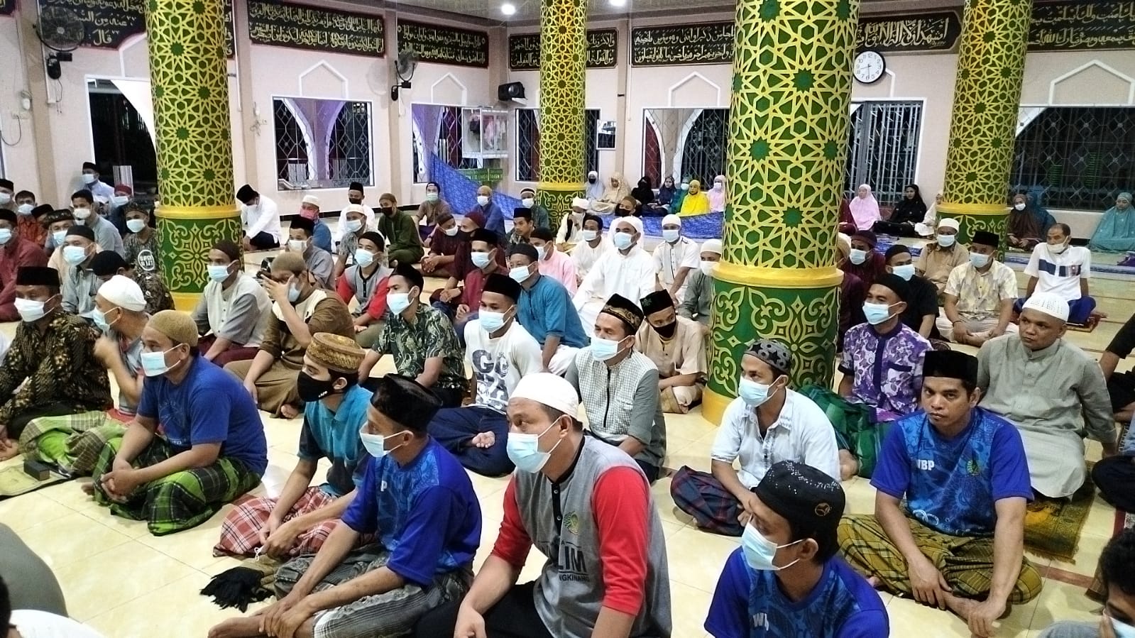 Tarawih Perdana, Warga Binaan Lapas Bangkinang Penuhi Masjid At-Taubah