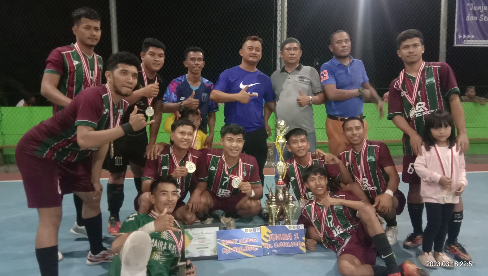Turnamen Futsal Karang Taruna DSW Cup Sukses, Dotri Syahdan Bangga