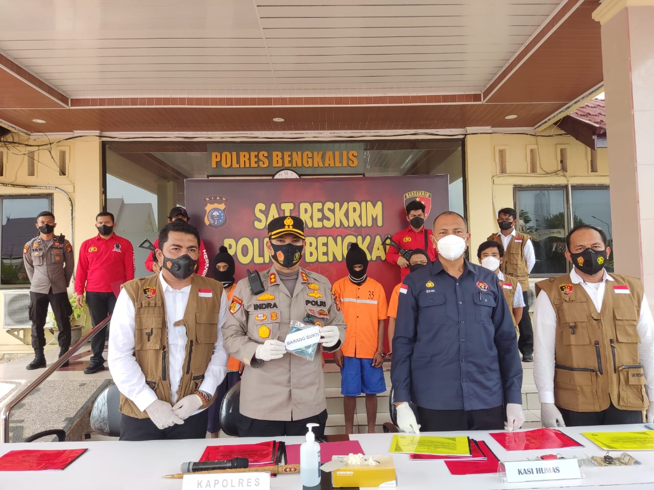 Satreskrim Polres Bengkalis Tangkap 4 Orang Pelaku Perdagangan Orang di Kecamatan Rupat