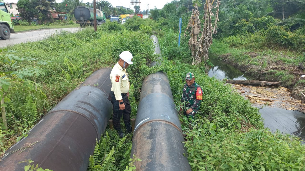 Koramil 02/BK dan SKK Migas Tingkatkan Keamanan Pipa Minyak PT Pertamina di Bagan Besar