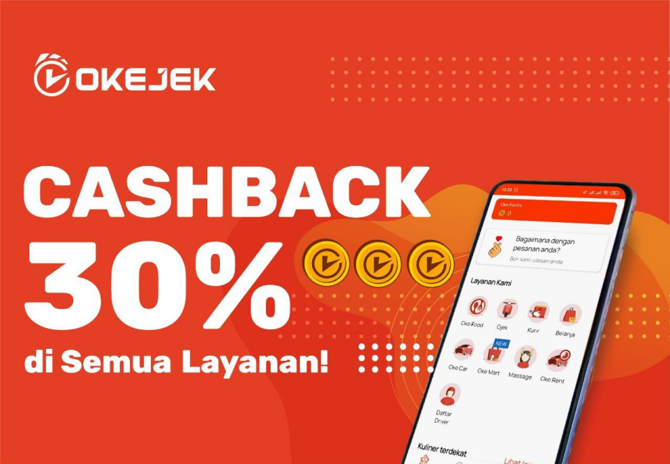 Okejek Promo Lagi, Kini Berikan Cashback Duble kepada Masyarakat Tembilahan