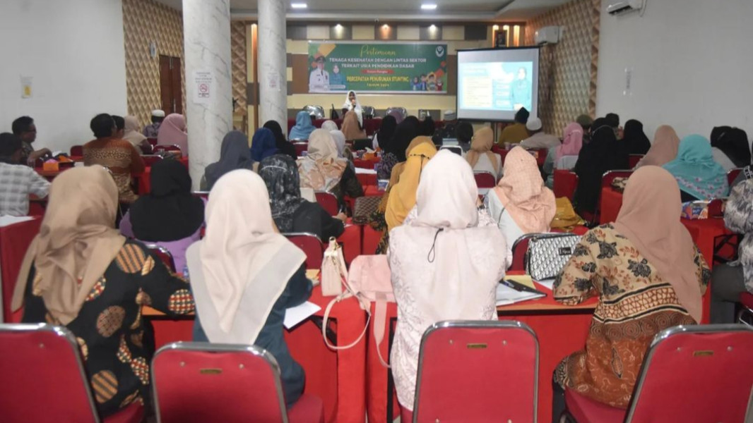 Dinkes Inhil Gelar Pertemuan Percepatan Penurunan Angka Stunting Bersama Nakes Terkait Pendidikan Dasar