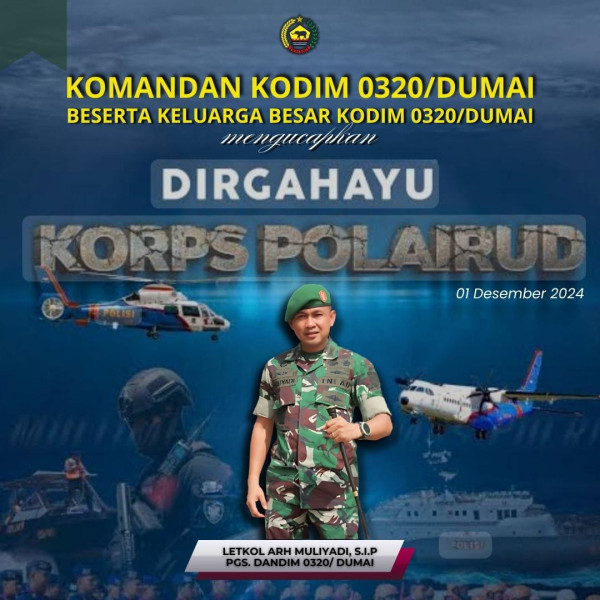 Peringatan Dirgahayu ke-74, Dandim Dumai Apresiasi Dedikasi Polairud