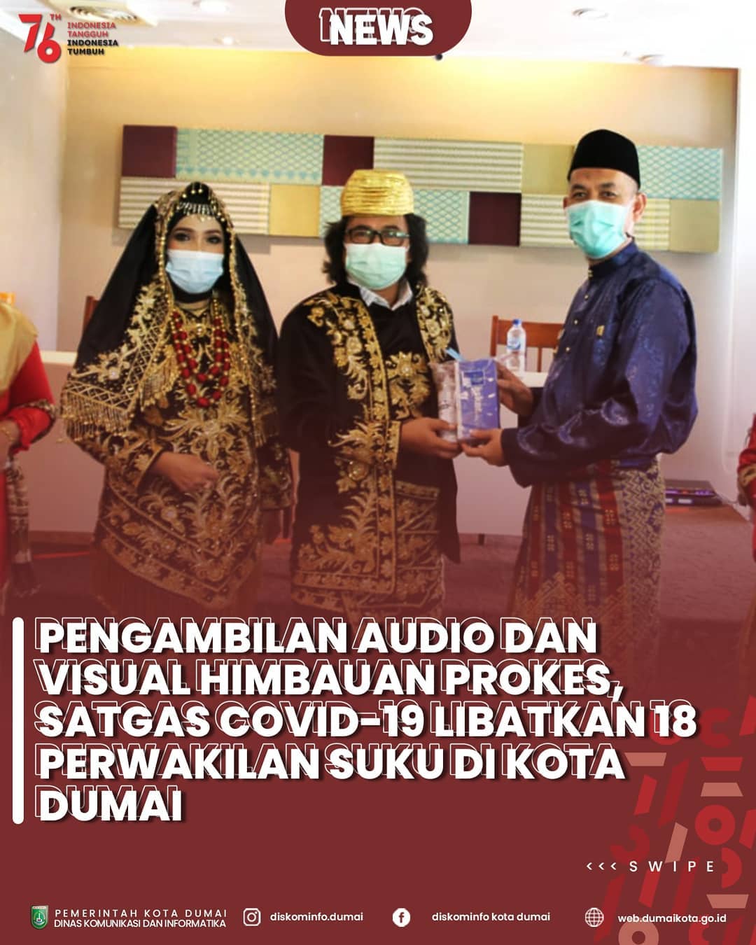 Satgas Covid-19 Dumai Lakukan Perekaman Untuk Himbauan Taat Prokes