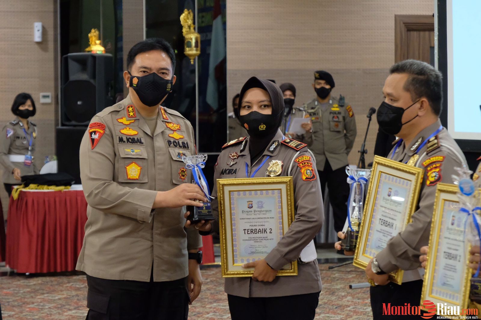 Satlantas Polres Dumai Dapat Penghargaan Dari Polda Riau