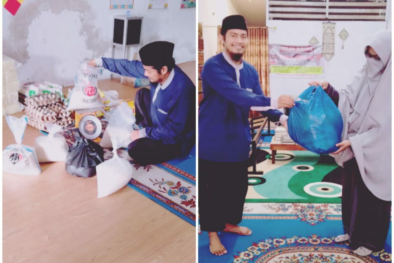 Rumah Tahfizh Daarul Huffaazh Dumai Bagikan Paket Sembako