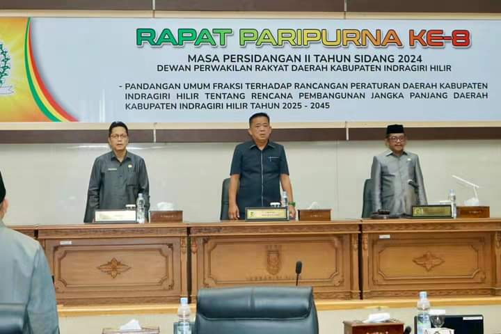 DPRD Inhil Laksanakan Rapat Paripurna Ke-8 Tentang RPJPD