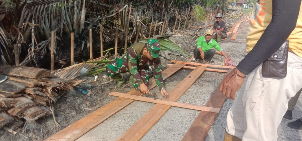 Jalin Silaturrahmi, Danramil 06 Merbau Ikuti Kegiatan Goro