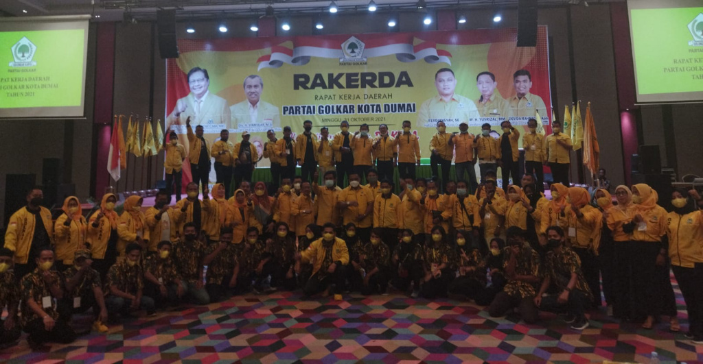 Syamsuar Membuka Secara Resmi Rakerda DPD Partai Golkar Dumai Tahun 2021