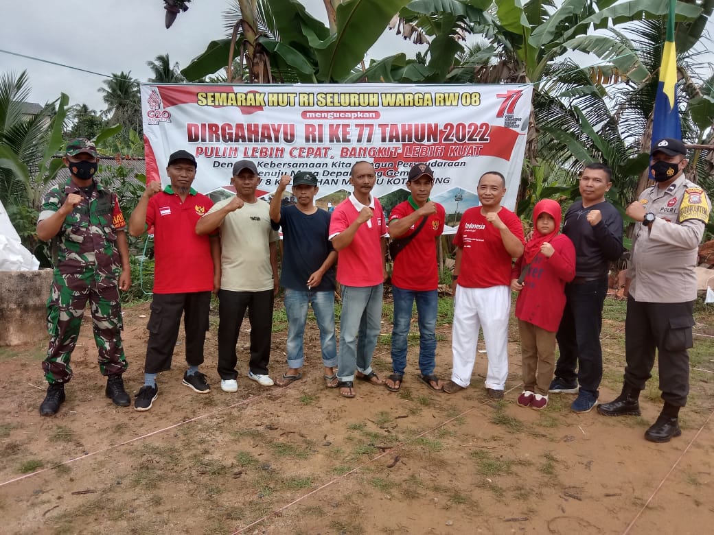Semarak Acara Dirgahayu RI ke 77 di Kampung Sukajaya kota Tanjungpinang