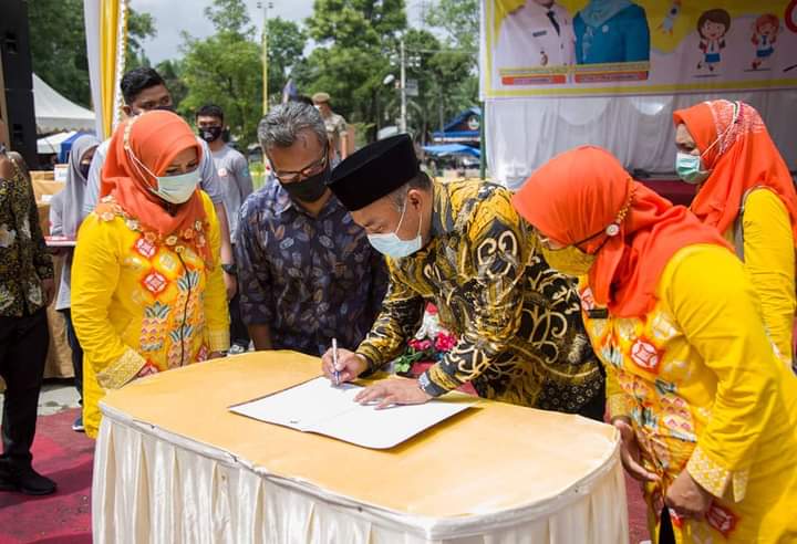 Bupati Labuhanbatu Hadiri Hari Anak Nasional di Tugu Adipura Rantauprapat