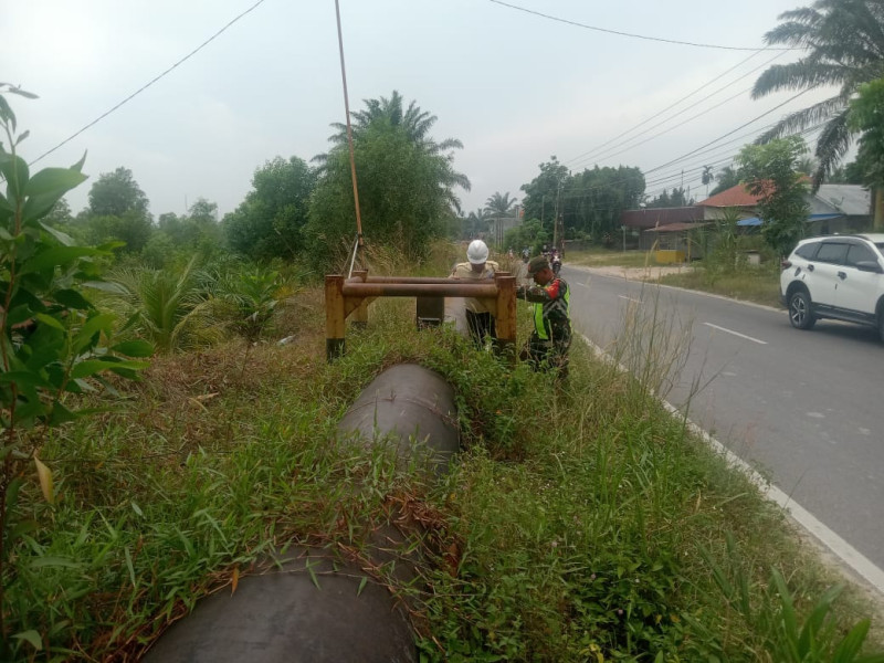 Serka Suandi Sosialisasikan Larangan Berjualan di Sepanjang Pipa Pertamina