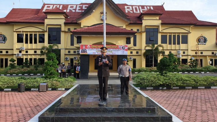 Waka Polres Rohil Jadi Irup Peringatan Hari Pahlawan Ke-74