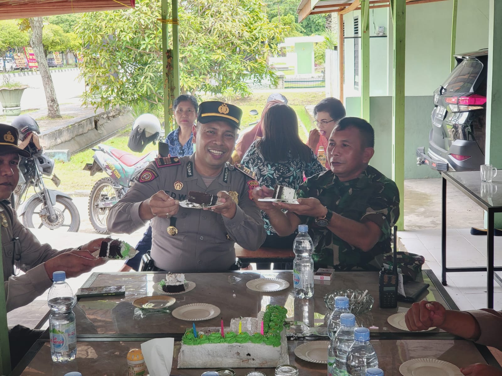 Kapten Inf Syuar Hendri Terima Kunjungan Kapolsek Medang Kampai