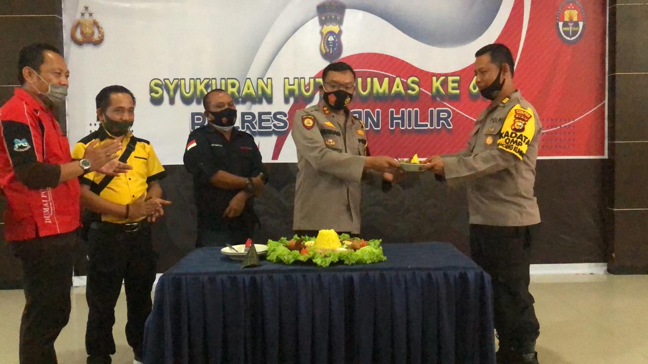Polres Rohil Gelar Syukuran HUT Humas Polri Ke-69 Bersama Awak Media